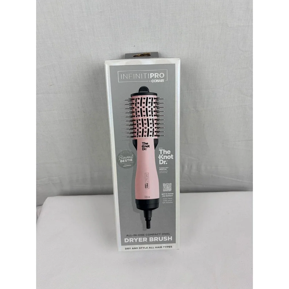 Conair InfinitiPro The Knot Dr Compact Oval Dryer Brush Pink BC120PK